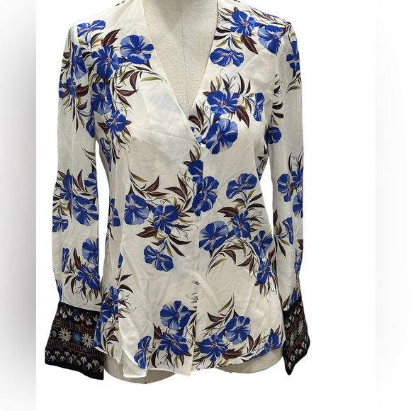 Kobi Halperin Andes Printed  silk blouse floral - Picture 4 of 10